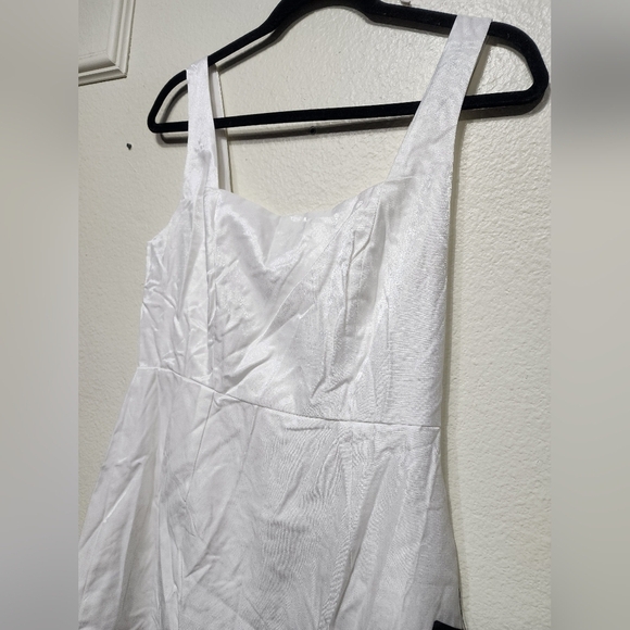 Lulus Gorgeous Aesthetic Ivory Taffeta Sleeveless Mini Dress S Wedding Party - Picture 7 of 9